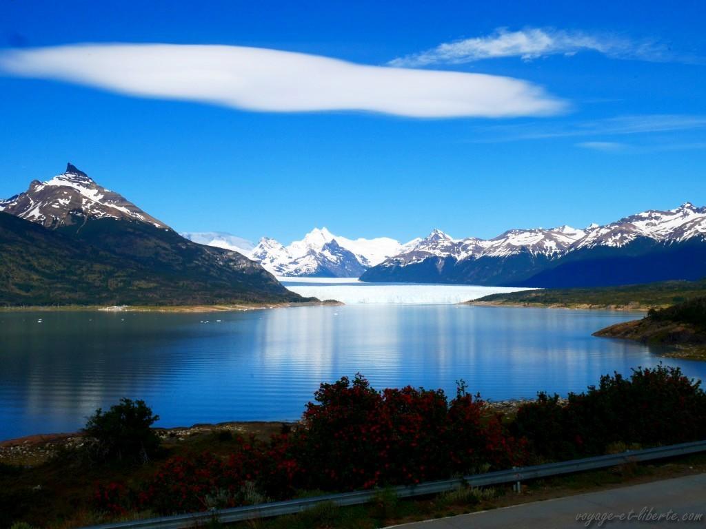 1ère vue du glacier en arrivant