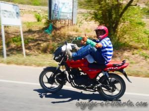 Zizi rider on the road